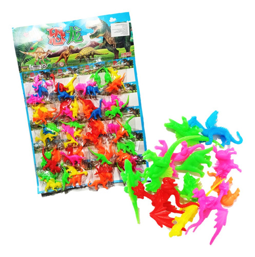 40 Kit Maqueta Dinosaurios Animales Juguete Piñata Bolo Fies