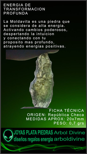 Moldavita Auténtica Piedra De Alta Vibración Arboldivine 4 Verde Musgo