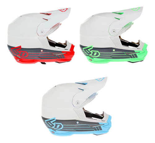 Capacete 6d  Atr1 Motocross Trilha Enduro Offroad Vermelho