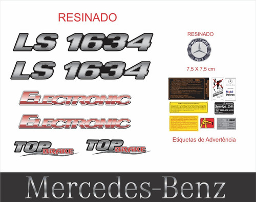 Kit Adesivo Mercedes Benz Ls 1634 E Tapa Sol Completo Krt112