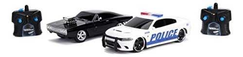 Jada Fast Y Furious Chase Twin Pack- Doms Dodge Charger R