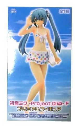 Figura Hatsune Miku-project Diva-f Con Bikini Estilo Lunares
