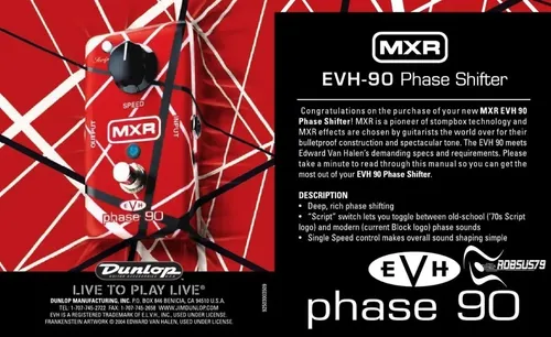 Pedal Dunlop Mxr Evh Phase 90 Signature Evh C/ Nfe | Frete grátis