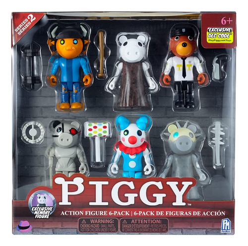 Piggy Paquete De 6 Figuras De Acción  Seis Juguetes Art.