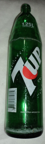Botellas Antiguas Seven Up Pepsi Sprite Vidrio Vacia X 3 (Usado)