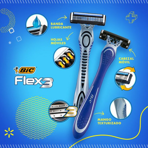 Maquina De Afeitar Bic Flex3 X2 Afeitadoras Extra Suave