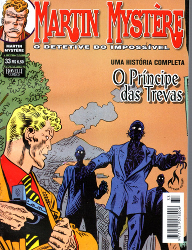 Martin Mystère N° 33 - 1ª Série - O Príncipe Das Trevas - 100 Páginas Em Português - Editora Mythos - Formato 13,5 X 18 - Capa Mole - 2005 - Bonellihq Jan24