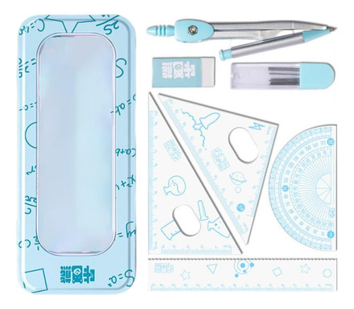 Kit De Geometría Matemática De 7 Piezas, Juego De