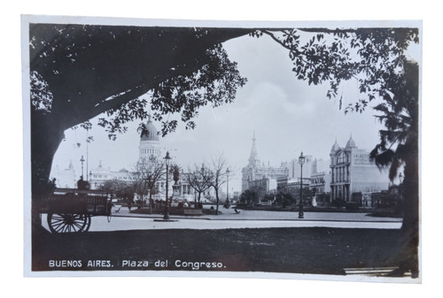 Buenos Aires Plaza Congreso Foto Postal Impresa En Italia