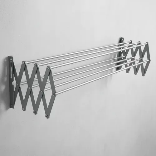 Varal Sanfonado De Parede 100% Alumínio Resistente Retrátil Grand...