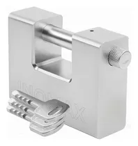 Comprar Candado Blindado De Acero 70 Mm Perno Horizontal De 10 Mm, Acorazado E Inviolable, Acabado Plateado Inomax