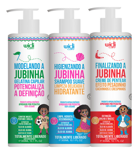 Kit Jubinha Infantil Shampoo, Geleia E Creme Pesadinho