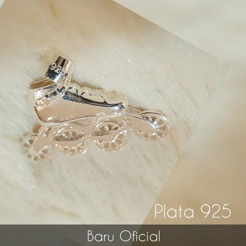 Imagen 4 de 5 de Dije De Plata Sellada 925 Roller