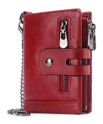 Cartera De Cuero Genuino Para Hombre