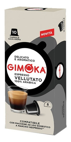 Caja X10 Capsulas Gimoka Vellutato Compatible Nespresso