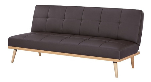 Sofa Cama Niza, Marrón, Tela 100% Poliéster