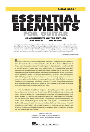Essential Elements For Guitar, Book 1: Comprehensive Guitar 