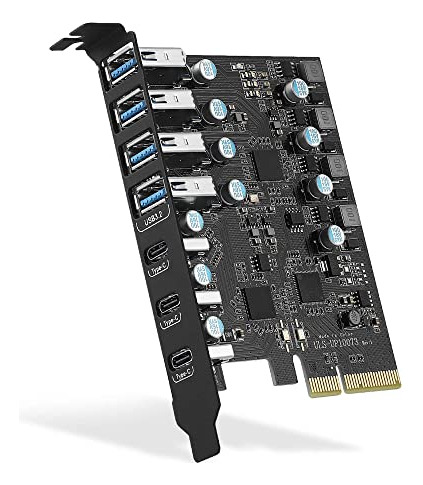 Tarjeta Pcie A Usb 3.2 Gen 2 Con Ancho De Banda De 20 Gbps Y