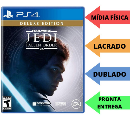 Star Wars Jedi Fallen Order Edição Deluxe Ps4 Mídia Física