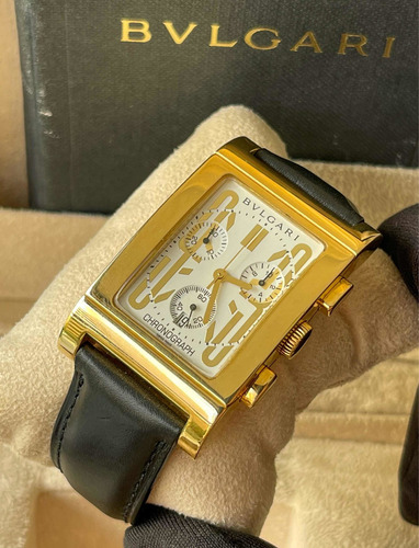 Bulgari Rettangolo De Ouro Amarelo Chronograph , Completo !! (Usado)