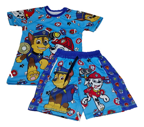 Playera Y Short De Paw Patrol Y Sus Amigos Ligero Y Fresco