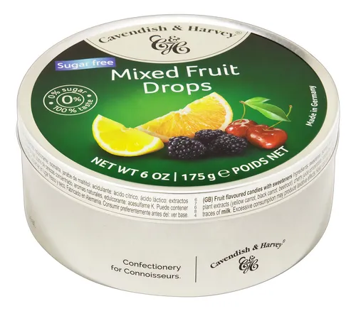 Caramelo Frutas Sin Azúcar Cavendish & Harvey Lata 175g