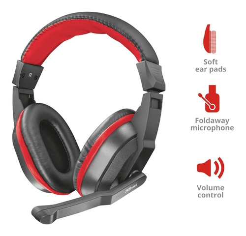 Imagen 4 de 5 de Audifonos Gamer Trust Ziva Con Adaptador Micro Y Audio