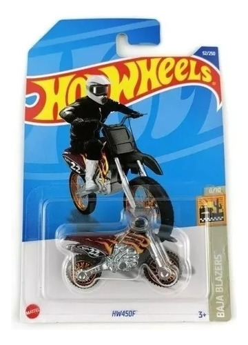 Hot Wheels Moto Cross Hw450f Baja Blazers Tarjeta 2018