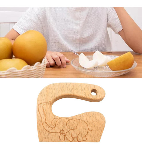 Imagen 2 de 7 de De Madera Cuchillo Para Niños Pequeños Herramienta De