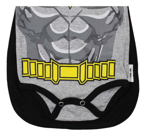 Ropa Bebe Pañaleros Batman Músculos Capa Original Disfraz Gris Claro 3 Meses Batman