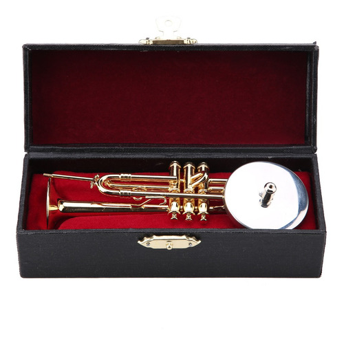 Instrumentos En Miniatura Trompeta Replica Stand Y Estuche O