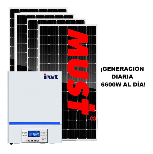 Imagen 2 de 10 de Kit Solar Completo Paneles 3400w/d Inversor 3000w Campo M7