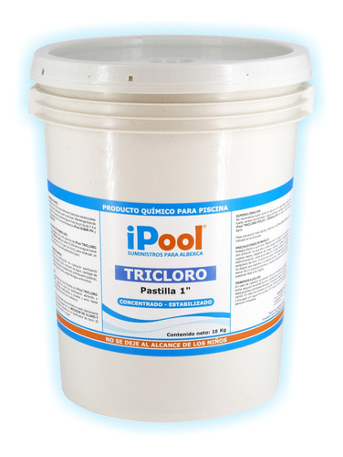 Tricloro Concentrado Pastilla 1 Pulgada 18 Kg. Cloro Alberca