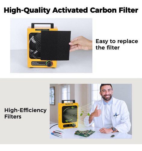 Extractor De Humos Noevsbig Con Potencia De Succión Ajustabl