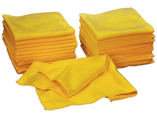 Imagen 8 de 11 de 36 Piezas De Toallas, Paños De Microfibra Absorbentes 40.6cm Color Amarillo