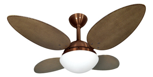 Ventilador Prime Chocolate 4 Pás Rattan Tb 220v+controle