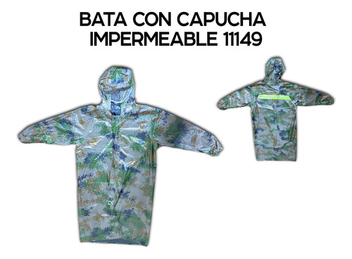 Impermiable Tipo Bata Camuflajeado 