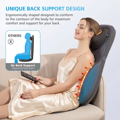 Sillón De Masaje Cómodo Para Cuello Y Espalda Shiatsu Con So