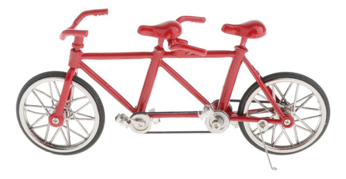 10 Escala 1:16 Bicicleta Tándem Bicicleta Modelo Rojo