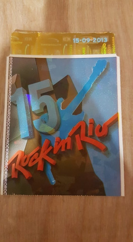 Antigo Ingresso Do Rock In Rio 2013 Do Dia 15 - 9 !