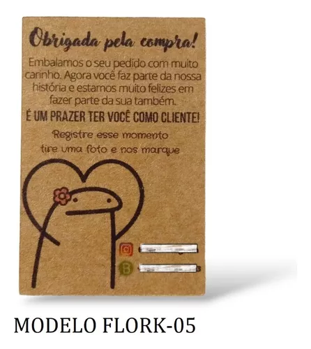 50 Cartão de Agradecimento un 6x9 Florks Meme para Aeee Seu pedido chegou -  Radan - Organização de Escritório - Magazine Luiza