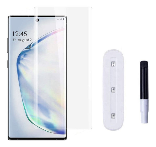 Mica Glass C/ Luz Uv 5d Glass Para Galaxy Note 10 Y Plus