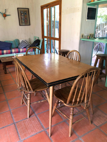 Juego De Comedor. Mesa Extensible + 4 Sillas De Pinotea