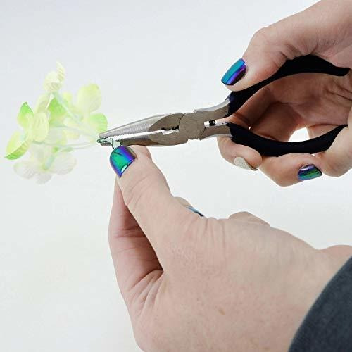 5 Inch Mini Long Nose Pliers (serrated Jaws) With Side Cutte