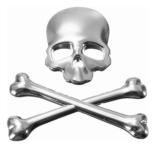 Emblema Gs De Personalidad Fría Del Cráneo Del Metal 3d Esq