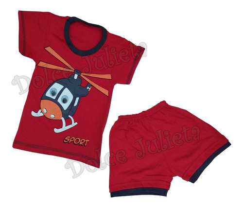 Pack X 3 Conjunto Bebe Niños Remera + Short H/5 Años Verano
