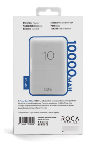 Power Bank 10.000 Mah 2 Cargas Para iPhone Samsung Xiaomi