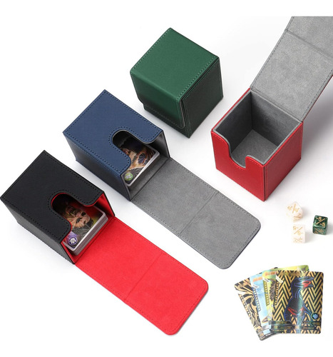 Caja De Cartas De Cuero Para Mtg Commander, Varias Opciones