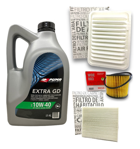 Kit Service 3 Filtros + Puma 10w40 Corolla 1.8 2012 A 2023