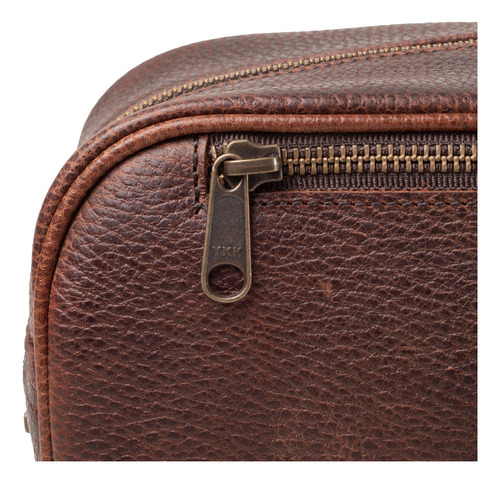 Neceser Sobaquera Cosmetiquera De Viaje Piel Unisex Yayas Color Cognac